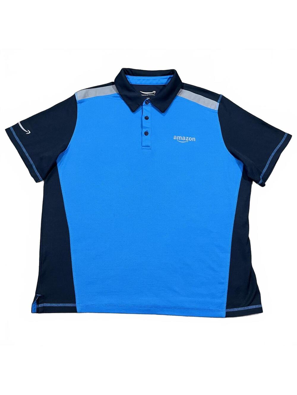 Amazon Delivery Mens Active Polo Shirt Blue Size XL